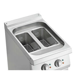floor standing electric fryer | 2 basins 2 baskets 18 ltr | 400 volts 15 kW product photo  S