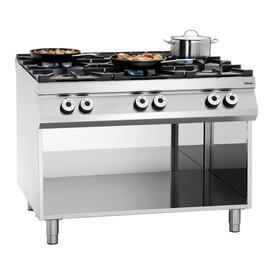 6 burner gas stove 37.5 kW | open base unit product photo