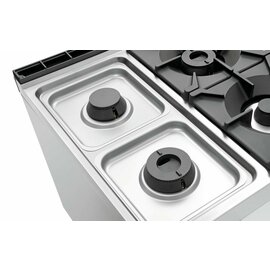 4 burner gas stove gastronorm 400 volts 24,5 kW (gas) 5.6 kW (electric oven) | oven product photo  S