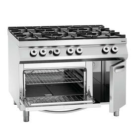 6 burner gas stove gastronorm 45.5 kW | oven | doored cabinet part product photo