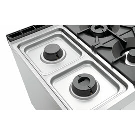 6 burner gas stove gastronorm 45.5 kW | oven | doored cabinet part product photo  S