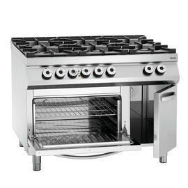 6 burner gas stove gastronorm 400 volts 5.6 kW (electric oven) 37.5 kW (gas) | oven | doored cabinet part product photo