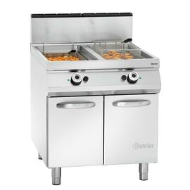 floor standing gas fryer | 2 basins 2 baskets 40 ltr | 230 volts 0.005 kW 36 kW (gas) product photo