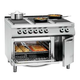 6 zone electric stove gastronorm 400 volts 29.6 kW | oven | doored cabinet part product photo  S