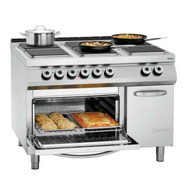 6 zone electric stove gastronorm 400 volts 29.6 kW | oven | doored cabinet part product photo  S