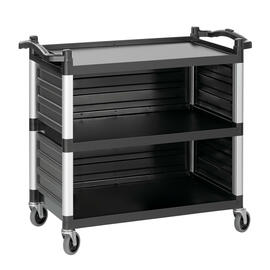 serving trolley | clearing trolley TSA300V black | 3 shelves L 1000 mm W 495 mm H 920 mm product photo  S