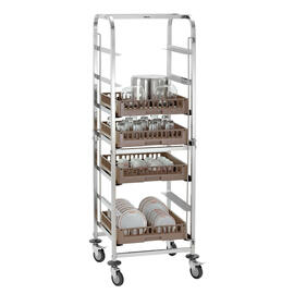 Rinsing basket trolley ASP700 | suitable for 7 dishwasher baskets of 500 x 500 mm each product photo
