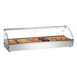 hot countertop showcase R6 6 x GN 1/3 800 watts 230 volts  L 1135 mm  B 420 mm  H 335 mm product photo