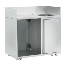 mobile dishwashing center BR1200 GS | 1 basin | drainboard on the left product photo