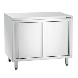 cupboard 1000 mm  x 700 mm  H 850 mm with dropfront all-around 40 mm with sliding doors product photo  S