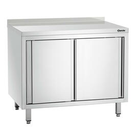 cupboard 1000 mm  x 700 mm  H 850 mm with Bend 3-sided with sliding doors | upstand product photo  S