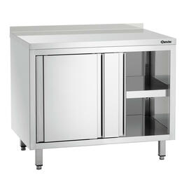 cupboard 1000 mm  x 700 mm  H 850 mm with Bend 3-sided with sliding doors | upstand product photo