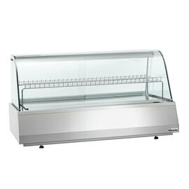 cold counter 165 l 230 volts | front glass shape rounded | 1 grid shelf product photo  S