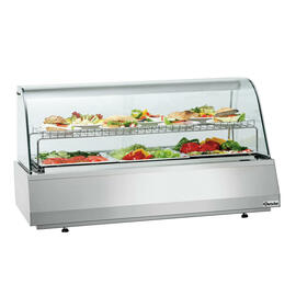cold counter 165 l 230 volts | front glass shape rounded | 1 grid shelf product photo