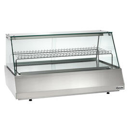cold counter 165 l 230 volts | front glass shape straight | 1 grid shelf product photo  S