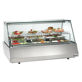 cold counter 165 l 230 volts | front glass shape straight | 1 grid shelf product photo