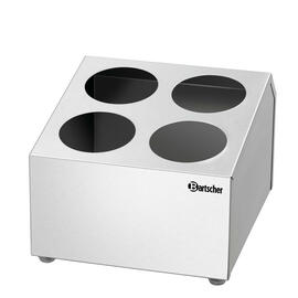 cutlery container BK40 stainless steel 4 compartments product photo  S