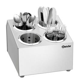 cutlery container BK40 stainless steel 4 compartments product photo  S