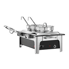 electric soup station with 2 pots 230 volts 2200 watts  L 636 mm  H 460 mm product photo  S