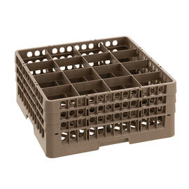 dish basket brown 500 x 500 mm  H 225 mm | 16 compartments 111 x 111 mm  H 207 mm product photo