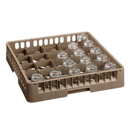 dish basket brown 500 x 500 mm  H 100 mm | 25 compartments 89 x 89 mm  H 83 mm product photo  S