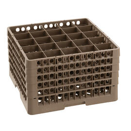 dish basket brown 500 x 500 mm  H 306 mm | 25 compartments 89 x 89 mm  H 285 mm product photo