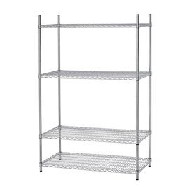 warehouse rack 4500 1210 mm 610 mm  H 1840 mm 4 grid shelf (shelves) shelf load 125 kg bay load 500 kg product photo  S
