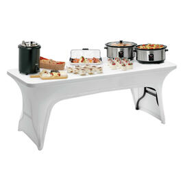 banquet table hulls 1830-W white non-iron 1830 mm x 760 mm product photo