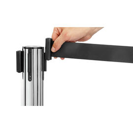 shut-off column 1800 stainless steel | webbing colour black barrier length 1.8 m product photo  S