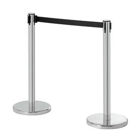 shut-off column 1800 stainless steel | webbing colour black barrier length 1.8 m product photo  S