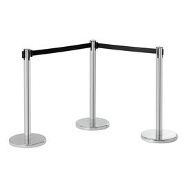 shut-off column 1800 stainless steel | webbing colour black barrier length 1.8 m product photo  S