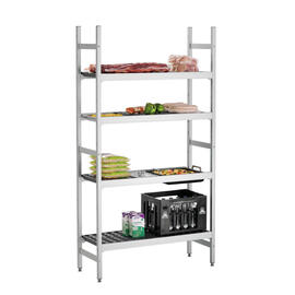 rack system Kit 1 plastic aluminium 960 mm 360 mm  H 1800 mm 4 grid shelf (shelves) shelf load 165 kg bay load 600 kg product photo  S