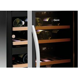 wine refrigerator 2Z 40 FL black  | glass door product photo  S