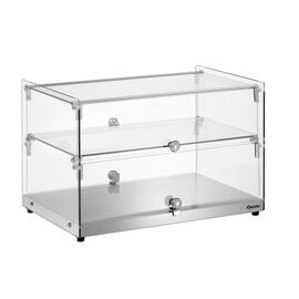 buffet showcase 5400 2E-K silver coloured | 2 shelves | straight product photo  S
