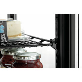 refrigerated mini vitrine 58L-SW black 58 ltr 230 volts | 2 shelves product photo  S