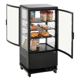 refrigerated mini vitrine 75L2T black product photo  S