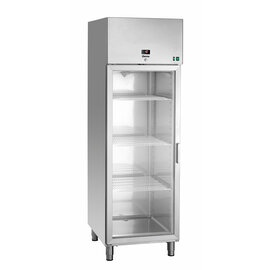 glass doored refrigerator 700 GN210 stainless steel | convection cooling H 2060 mm product photo  S