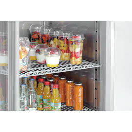 glass doored refrigerator 700 GN210 stainless steel | convection cooling H 2060 mm product photo  S