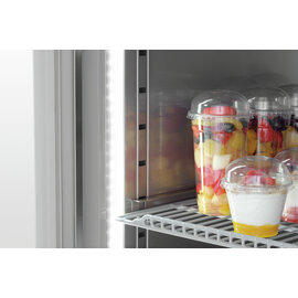 glass doored refrigerator 700 GN210 stainless steel | convection cooling H 2060 mm product photo  S