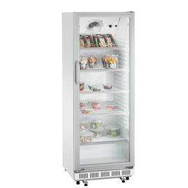 glass doored refrigerator 360L white | glass wing door | static cooling product photo