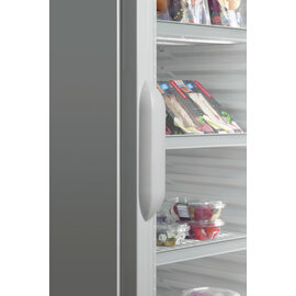 glass doored refrigerator 360L white | glass wing door | static cooling product photo  S