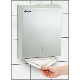 paper towel dispenser stainless steel for wall mounting 285 mm  x 100 mm  H 370 mm product photo