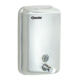soap dispenser stainless steel for wall mounting 123 mm  x 110 mm  H 204 mm product photo  S