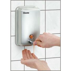 soap dispenser stainless steel for wall mounting 123 mm  x 110 mm  H 204 mm product photo