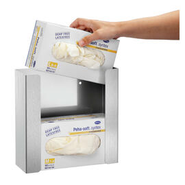 glove dispenser K20 | suitable for 2 standard boxes L 260 mm W 96 mm H 259 mm product photo  S