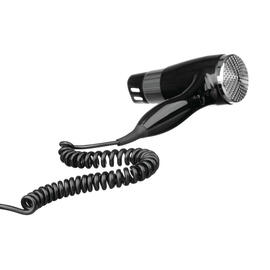 hotel hair dryer 1600S for wall mounting plastic black | silver 1600 watts | wall bracket mounting kit product photo  S