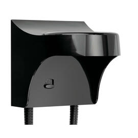 hotel hair dryer 1600S for wall mounting plastic black | silver 1600 watts | wall bracket mounting kit product photo  S