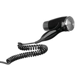 hotel hair dryer 1600SR for wall mounting plastic black | silver 1600 watts | wall bracket mounting kit product photo  S