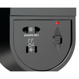 hotel hair dryer 1600SR for wall mounting plastic black | silver 1600 watts | wall bracket mounting kit product photo  S