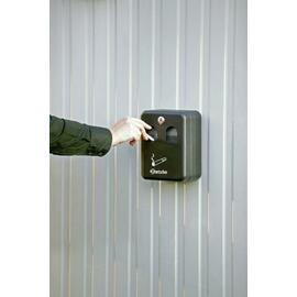 wall mounted ashtray steel sheet black for wall mounting  H 200 mm product photo  S